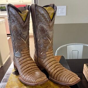 Men's Exotic Leather Cowboy Boots - Mens 9.5